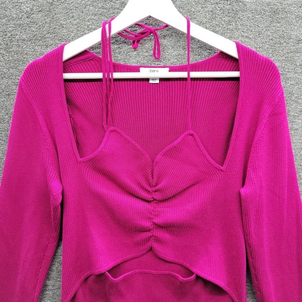 Bar III Trendy Cutout Knit Sweater Dress Bodycon Size 0X NWT - Picture 2 of 11
